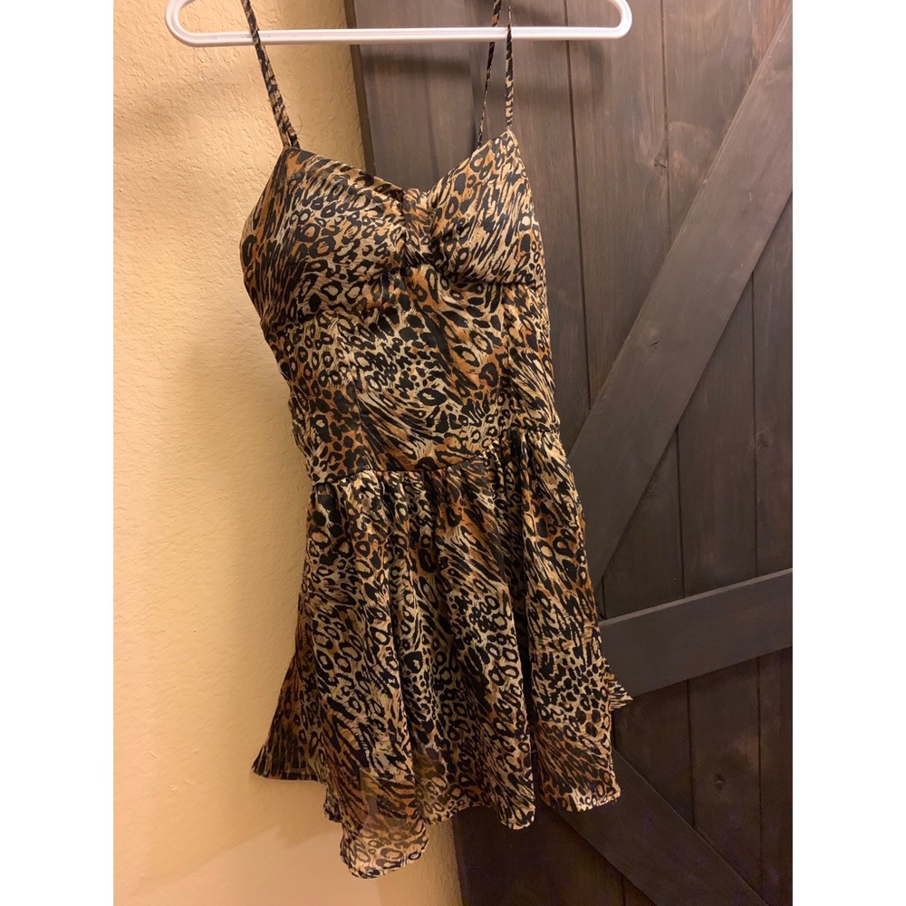 Animal print mini dress